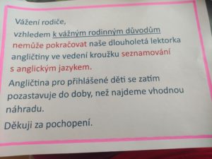 Angličtina pozastavena